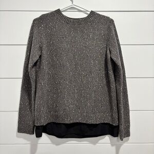 NWT Club Monaco split back wool blend woven fooler sweater size XS